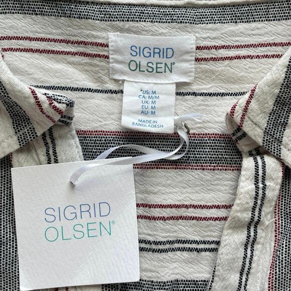 NWT Sigrid Olson Shift Dress Cotton Tunic Beach Cover Up Coastal Size Medium - Picture 6 of 8